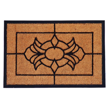 Configuracion 24 x 36 in. Viola Rectangular Doormat Natural & Black CO2830122